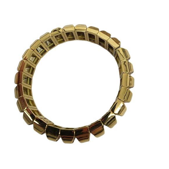 Kate Spade Sliced Scallops Rhinestone Small Metal Stretch Bracelet New - Picture 3 of 4